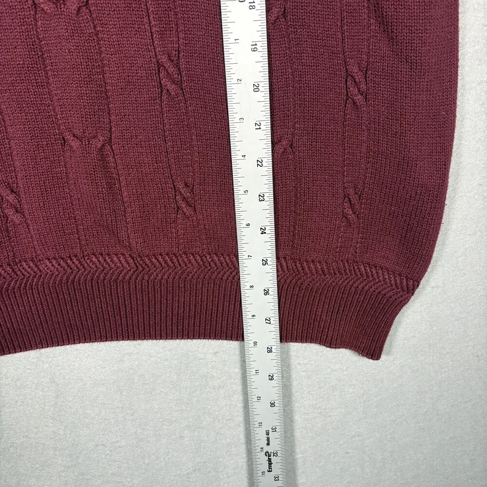 Vintage 90s Nautica Men's Cable Knit Sweater Crew Neck Regular Size XL